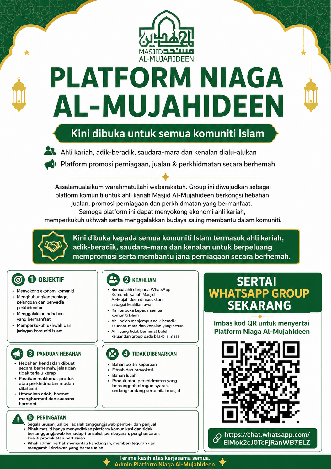 Poster Platform Niaga Al-Mujahideen